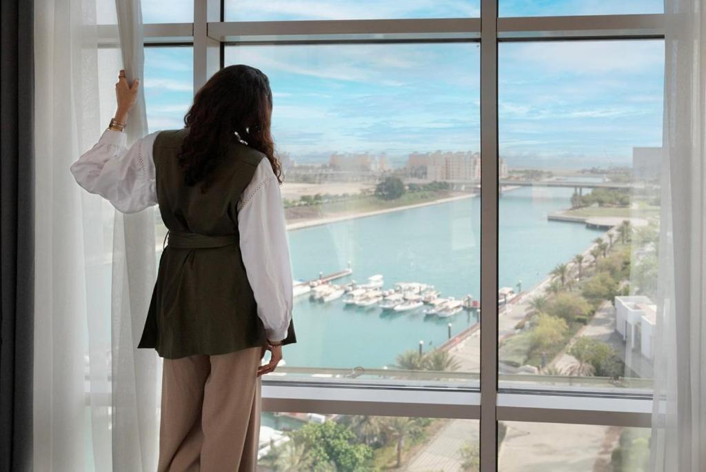 Bay La Sun Hotel And Marina - Emaar King Abdullah Economic City מראה חיצוני תמונה View of the Marina from a suite